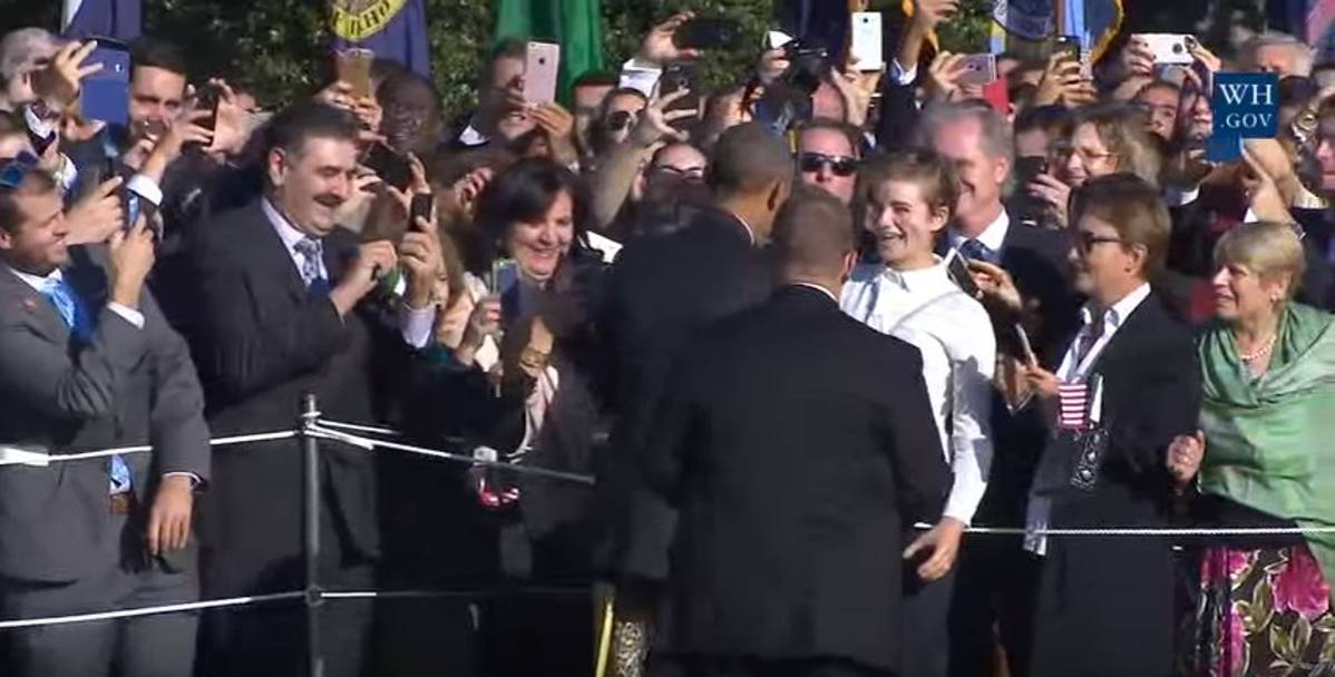Ed ecco il saluto del presidente Usa alla campionessa azzurra. Seconda puntata a cena a Washington